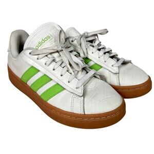 Adidas Grand Court Alpha Off White & Green Sneakers 8.5
